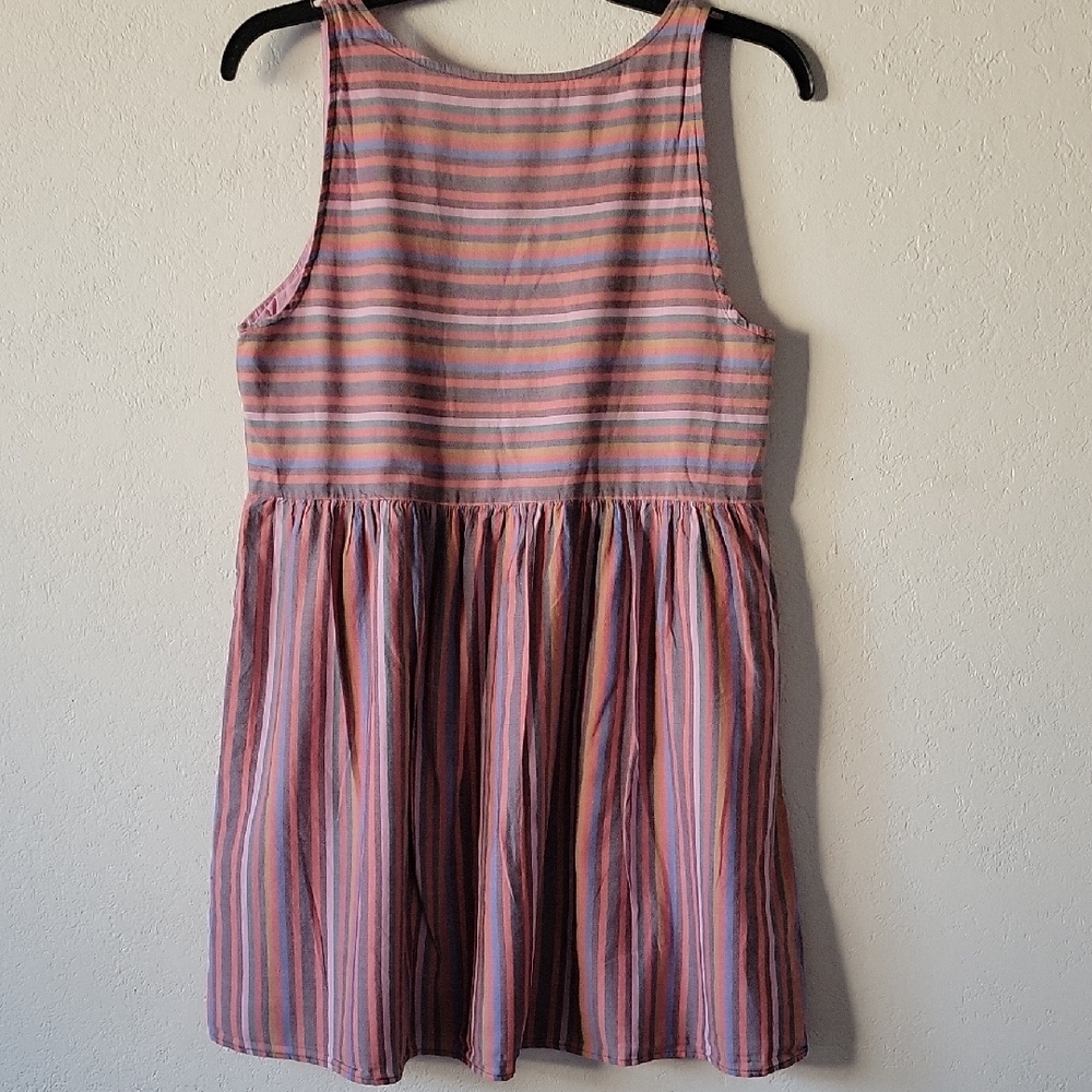 Madewell Striped Sleeveless Button-Down Sz L Dress - Picture 5 of 11